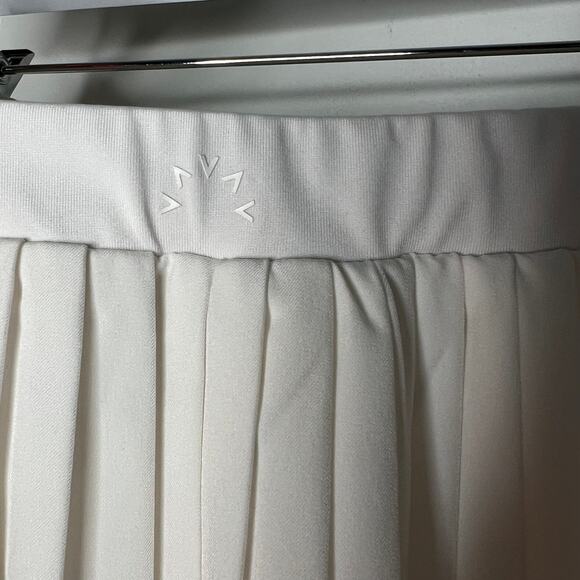 Varley White Pleated High Rise Neyland Skort Skirt Size M - Picture 6 of 9